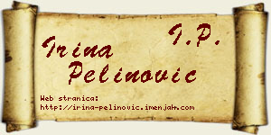 Irina Pelinović vizit kartica